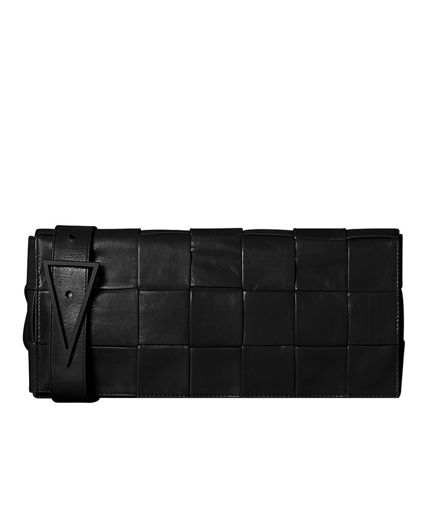 Bottega Veneta Crossbody Bag Intrecciato Calf Leather Black